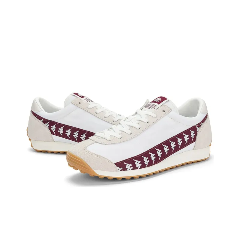 Kappa Lightweight Anti-Slip Low-Top Casual Running Shoes Unisex White Gray-2
