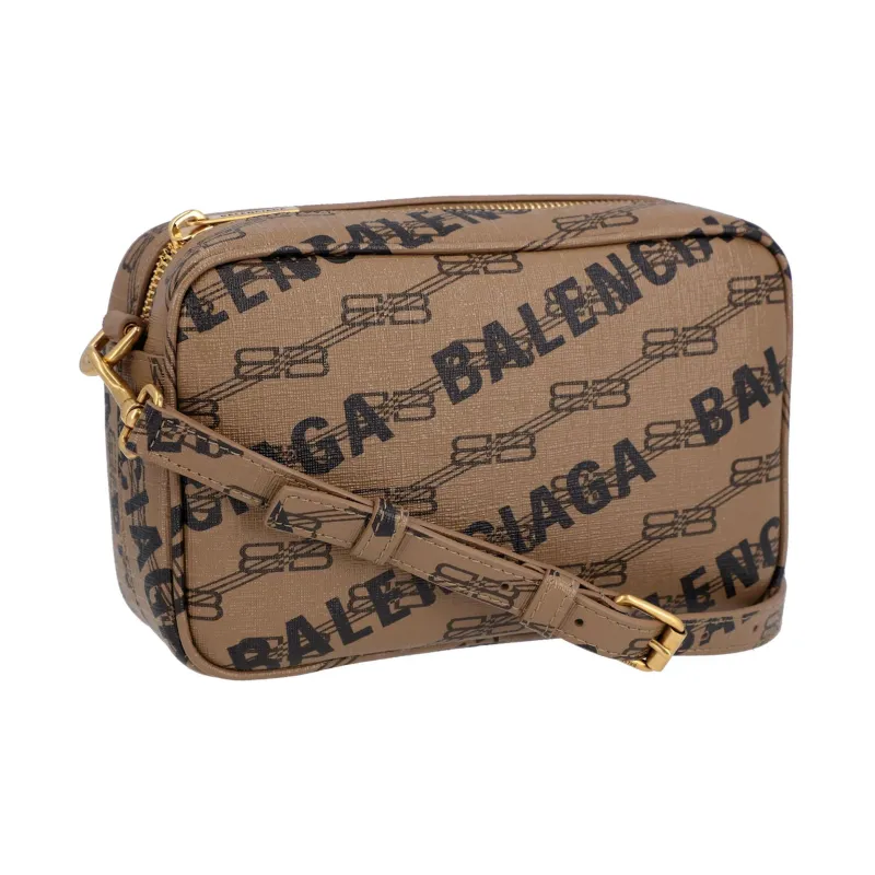 Balenciaga Polyester Camera Bag Shoulder Bag Crossbody Bag Small Size Women's Brown/Black-1