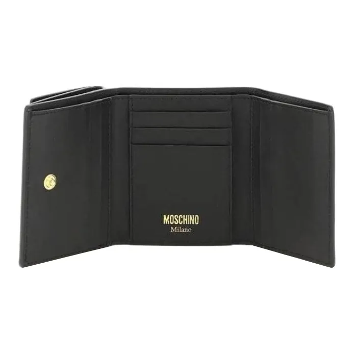 MOSCHINO Leather Wallet Women's Black-2