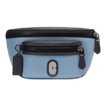 COACH Smooth Calf Leather One Shoulder Fanny Pack Medium Size Men's Cornflower Blue