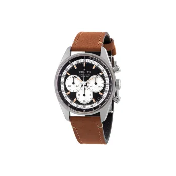 ZENITH Flagship Collection Automatic Mechanical Movement Men's Watches Watch 38mm Black Dial Stainless Steel Case