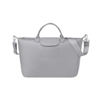 LONGCHAMP Le Pliage Canvas Dumpling Bag Handbag Shoulder Bag Crossbody Bag Large Size Women's Gray