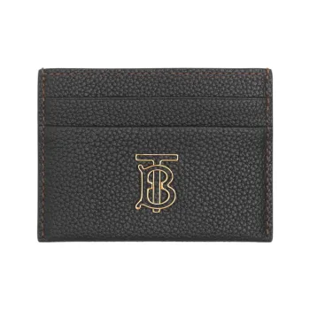 Burberry Grain Calfskin Card Holder Women's Black