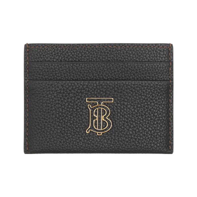 Burberry Grain Calfskin Card Holder Women's Black-0