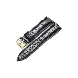 Gold Pin Buckle-Black Leather