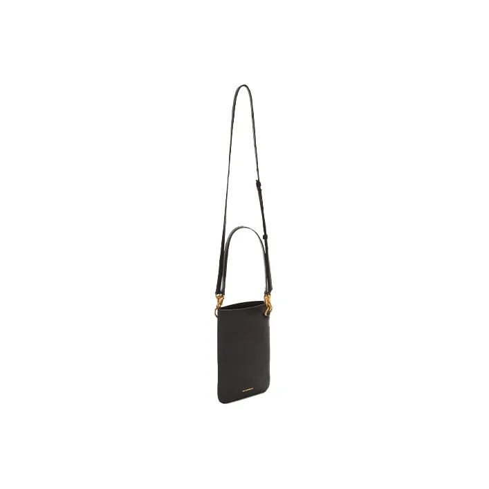 JIL SANDER Lambskin Car Body Bag, Shoulder Bag, Crossbody Bag Trumpets Women's Black-2
