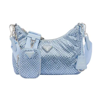 PRADA Re Edition Fabric Rhinestone Bag, Combo Bag, Crossbody Bag, Shoulder Bag Regular Women's