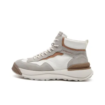 Anthony Miles Casual Shoes Men High Top White/Brown