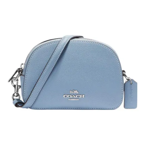 COACH Serena Cross Grain Leather Crossbody Bag, Shoulder Bag Trumpets Women's Cornflower Blue