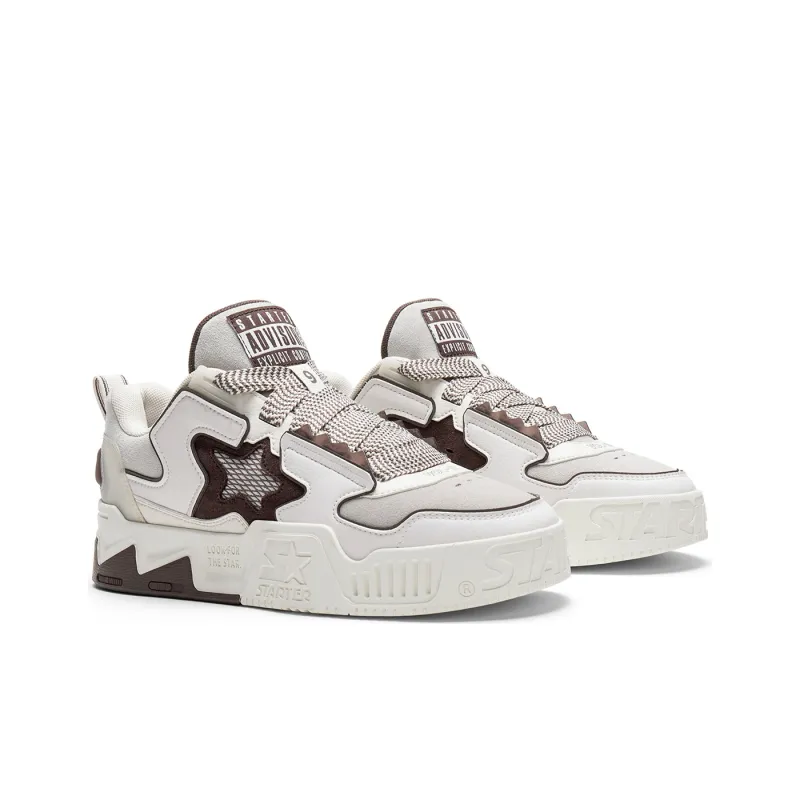 STARTER Vol Series Skateboard Shoes Women's Low Top White/Brown-2