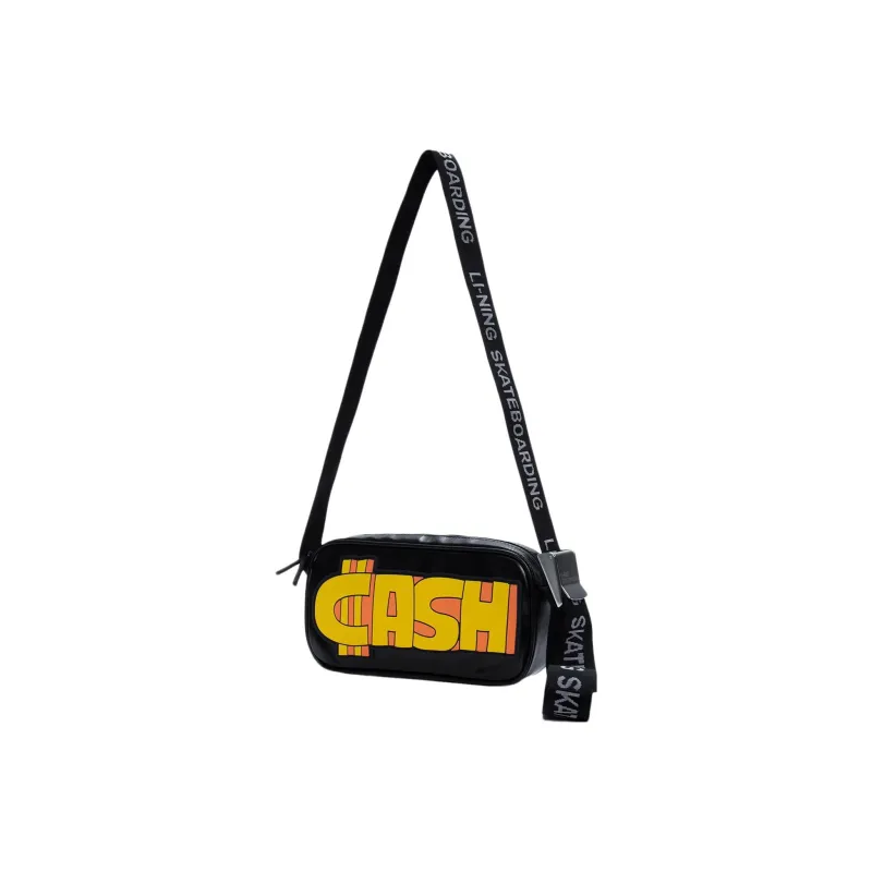 LiNing Coated Fabric Shoulder Bag Crossbody Bag Regular Unisex Black-3