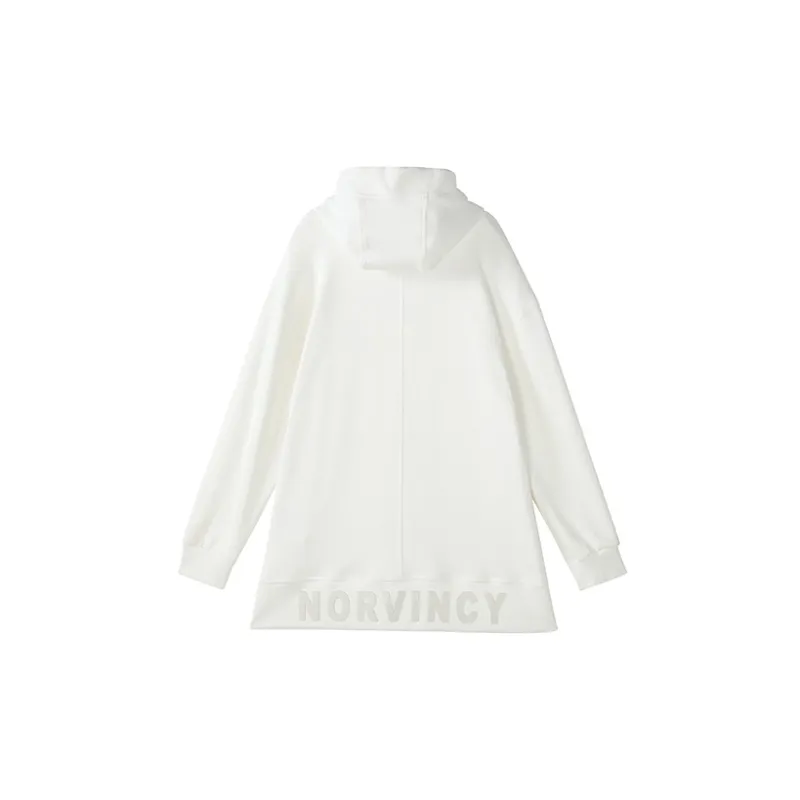 NORVINCY Deconstructed Style Split Hem Tail Casual Sweatshirt Unisex-7
