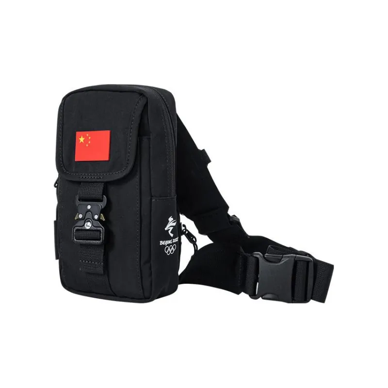 Anta Fabric Shoulder Bag Crossbody Bag Regular Unisex Black-2