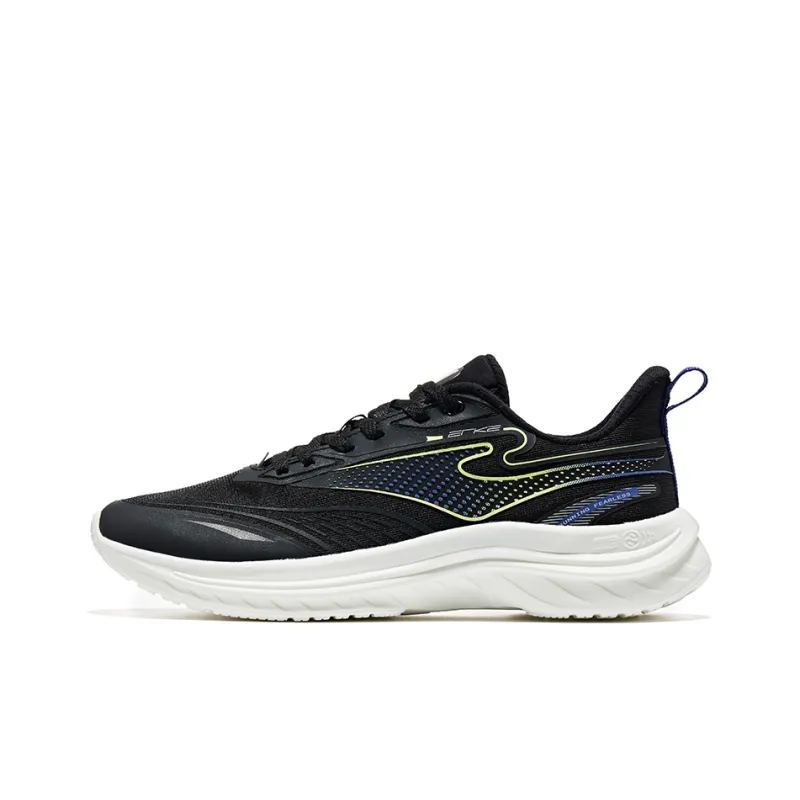 Erke Shock Absorbers With Slip Resistant And Abrasion Resistant Properties Low Top Running Shoes Men's Black Blue-0