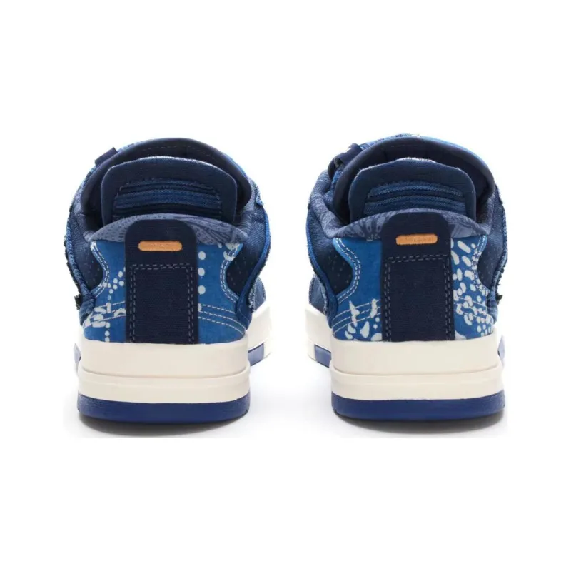 LiNing Wave Pro Anti Slip And Wear Resistant Breathable Low Top Skateboard Shoes Men's Blue-5