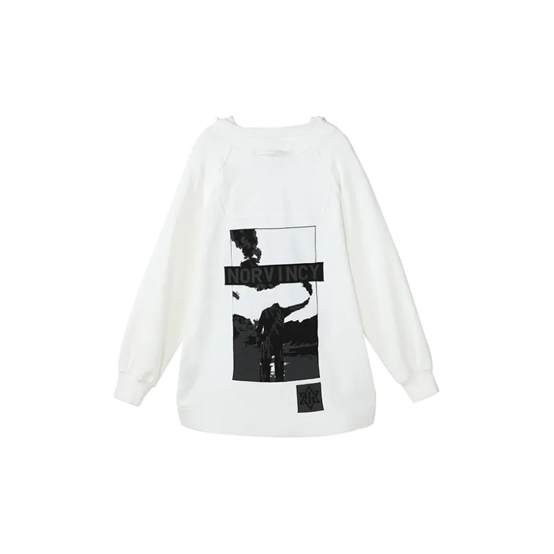 NORVINCY Trendy Hoodless Raglan Sleeve Pullover Sweatshirt Unisex-4