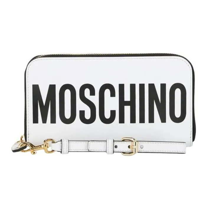 MOSCHINO Leather Wallet Women's White-0
