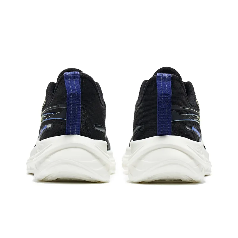 Erke Shock Absorbers With Slip Resistant And Abrasion Resistant Properties Low Top Running Shoes Men's Black Blue-3