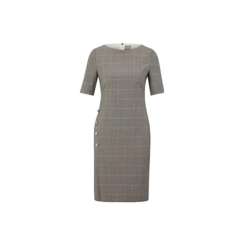 HUGO BOSS Short-Sleeved Dresses Women's Gray