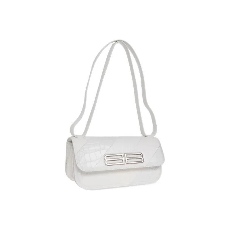 Balenciaga Gossip Calfskin Shoulder Bag, Crossbody Bag, Handbag Small Size Women's White-1