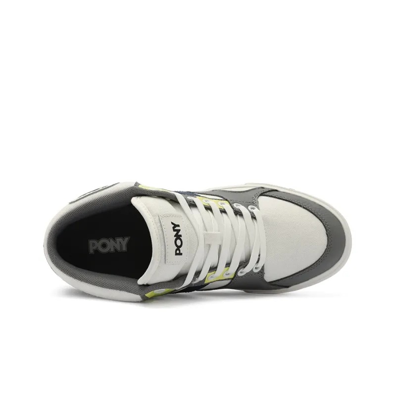 PONY Atop Slip Resistant Low Top Skateboard Shoes Men's Gray White-2