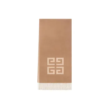 Givenchy Logo Intarsia Fringed Scarf