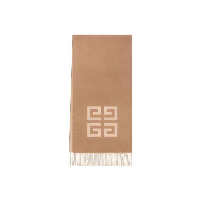 Givenchy Logo Intarsia Fringed Scarf-0
