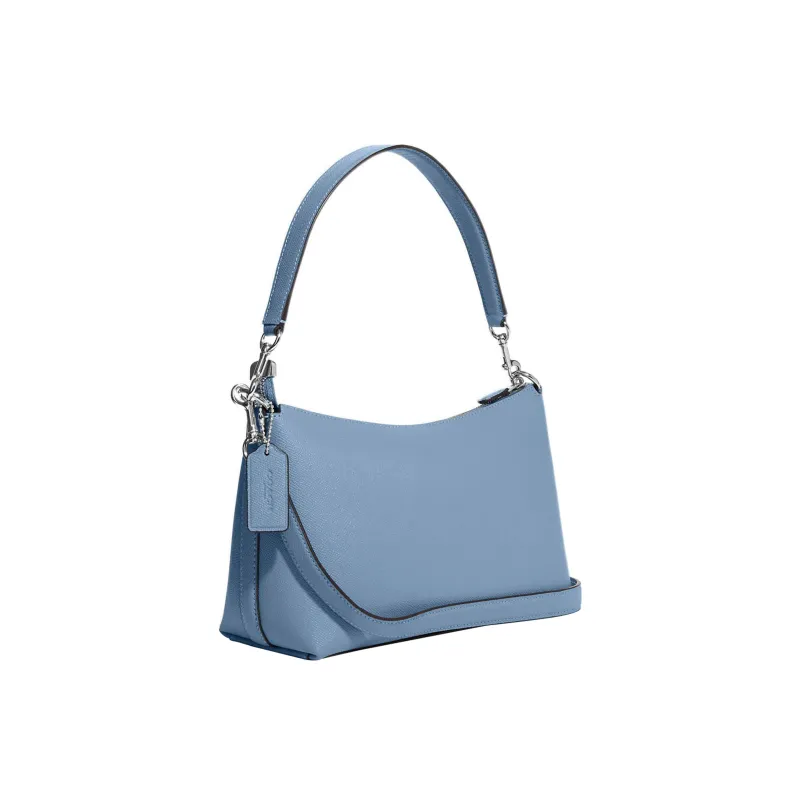 COACH Cow Leather Portable Crossbody Bag, Shoulder Bag Medium Size Women's Cornflower Blue-1