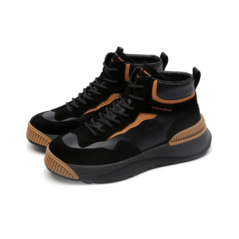 Anthony Miles Casual Shoes Men High Top Black-1