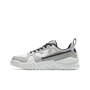 XTEP Anti Slip Wear Resistant Low Top Skateboard Shoes Men's White Gray Black