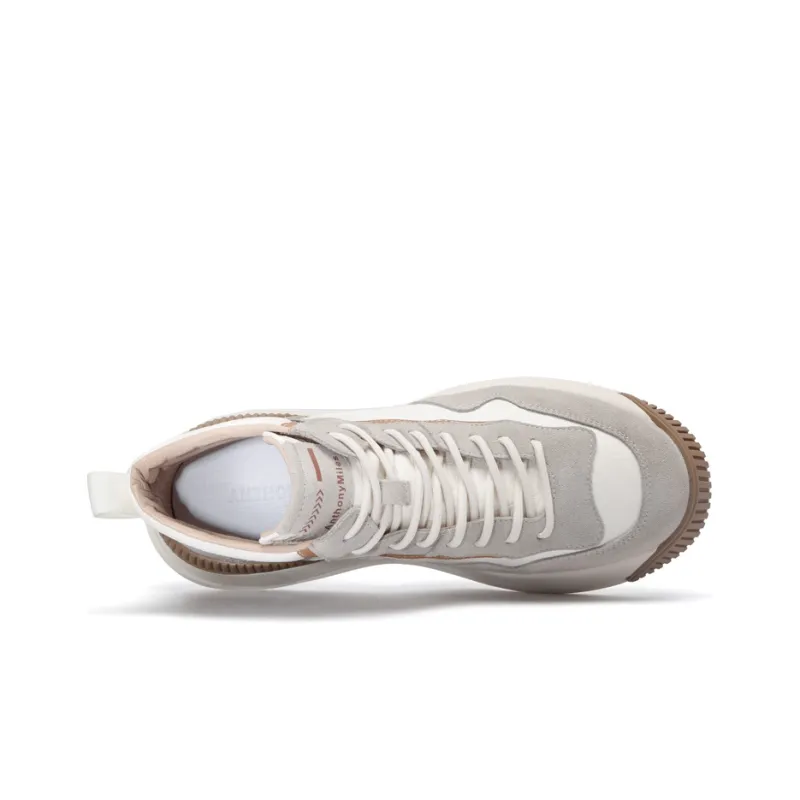 Anthony Miles Casual Shoes Men High Top White/Brown-2