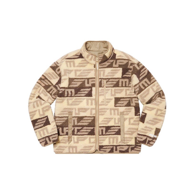 Supreme Geo Reversible Windstopper Fleece Jacket - POIZON