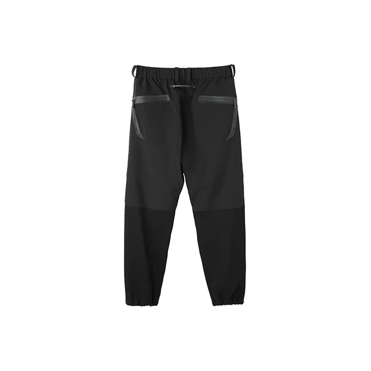 NORVINCY Versatile Pure White Deconstructed Style Knitted Sweatpants Unisex-1