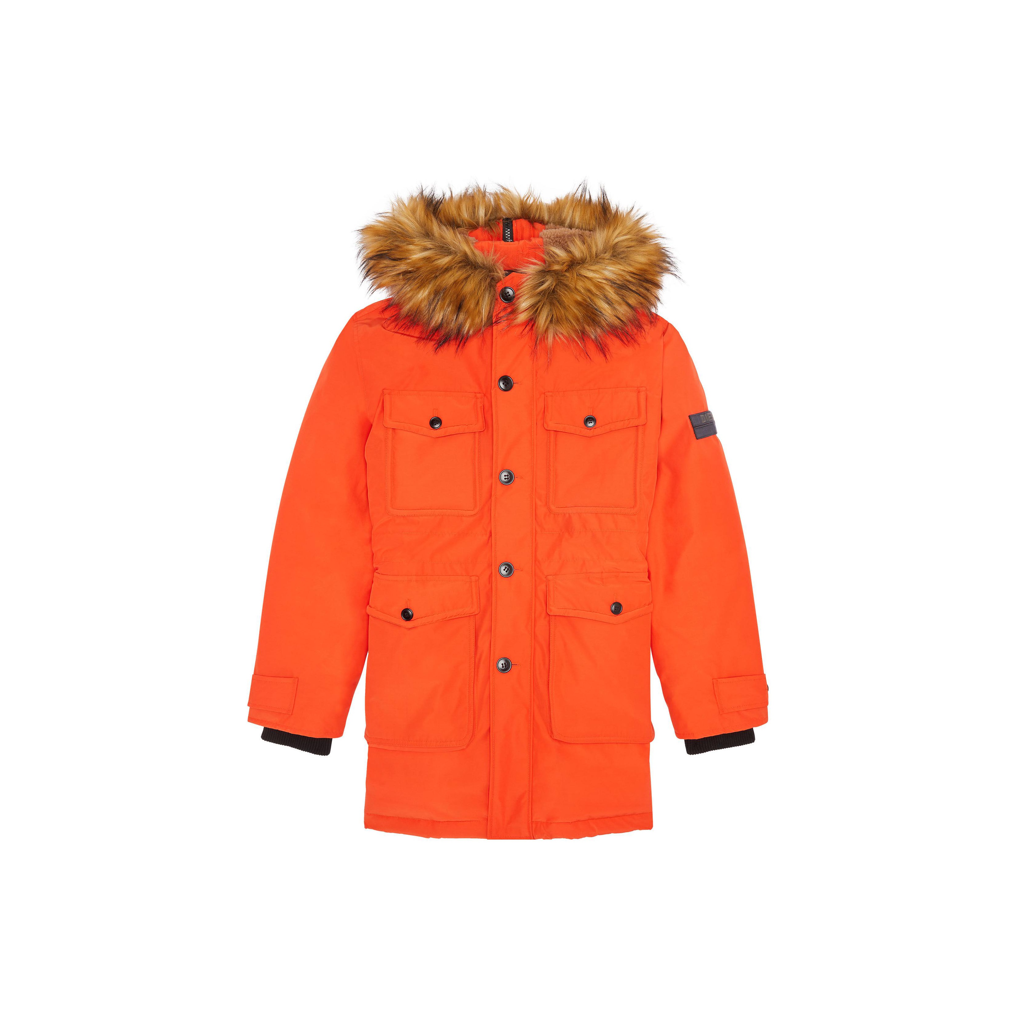 DIESEL Parka Coats Men Orange