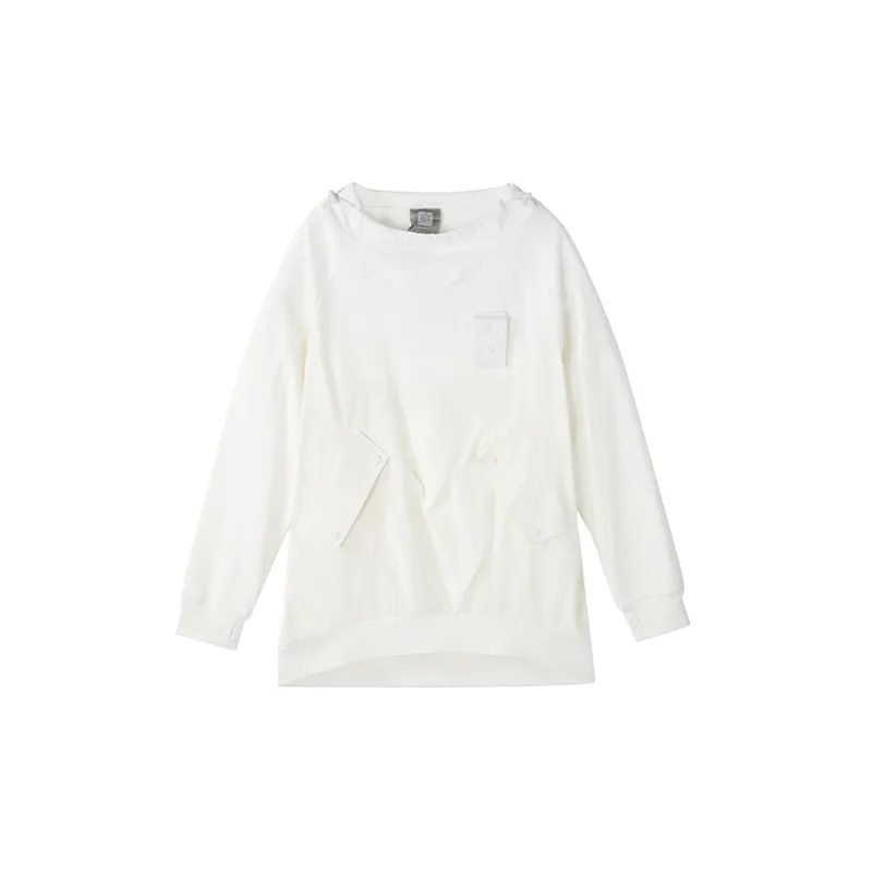 NORVINCY Chinese Fashion Trend Without Hood Pullover Crew Neck Raglan Sleeve Sweatshirt Unisex-3