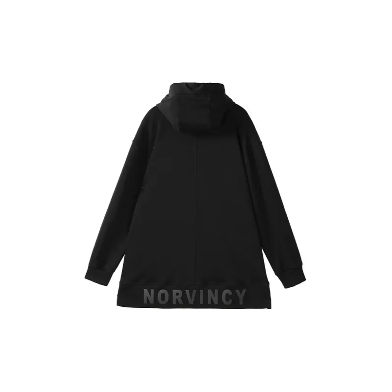 NORVINCY Deconstructed Style Split Hem Tail Casual Sweatshirt Unisex-1