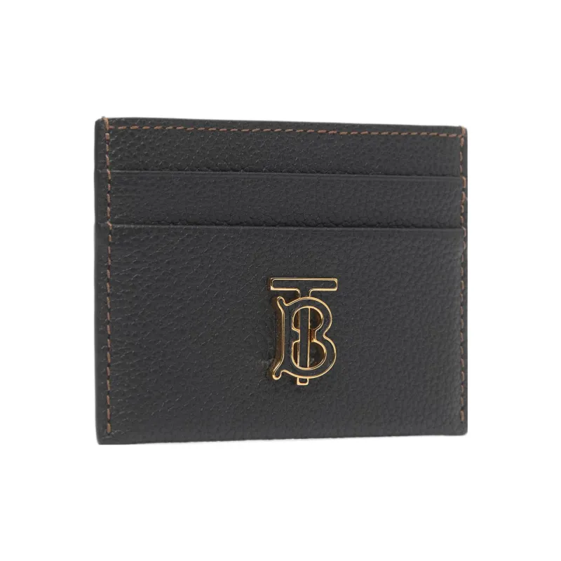 Burberry Grain Calfskin Card Holder Women's Black-1