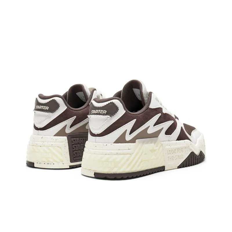 STARTER Low-Top Skateboard Shoes Women's White Dark Taupe-4