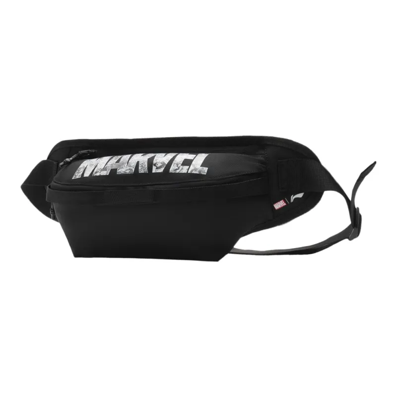 LiNing MARVEL Collaboration Fabric Shoulder Bag, Crossbody Bag, Fanny Pack Regular Unisex Black-2