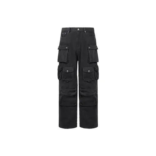 UNDERWATER Cargo Pants Unisex Washed Black