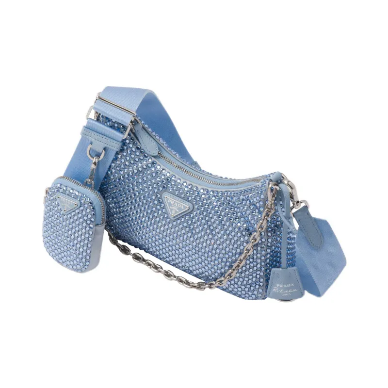 PRADA Re Edition Fabric Rhinestone Bag, Combo Bag, Crossbody Bag, Shoulder Bag Regular Women's-2
