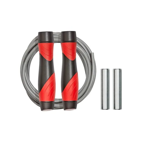 Reebok Aerobic Fat Reduction Non Countable Jump Ropes Fitness Crowd PVC Rope ABS Controller 2.8m Red Black
