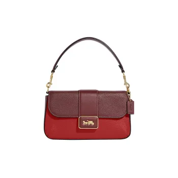 COACH Grace Leather Shoulder Bag, Crossbody Bag, Handbag Mini Women's Red