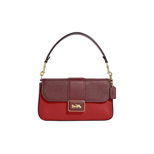 COACH Grace Leather Shoulder Bag, Crossbody Bag, Handbag Mini Women's Red