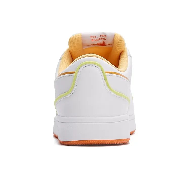 PONY Street Series Wear resistant And Lightweight Low Top Skateboard Shoes Unisex White Yellow-3