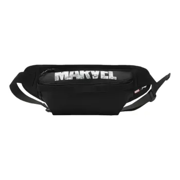 LiNing MARVEL Collaboration Fabric Shoulder Bag, Crossbody Bag, Fanny Pack Regular Unisex Black