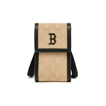 MLB Nylon Shoulder Bag, Crossbody Bag, Cell Phone Pouch Regular Unisex Umber