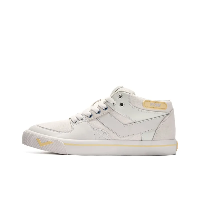 PONY Atop Low Top Skateboard Shoes Unisex White Light Green-0