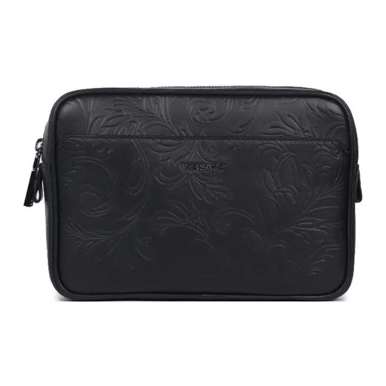 FANSIZHE Leather Fanny Pack Crossbody Bags Men's Black-0