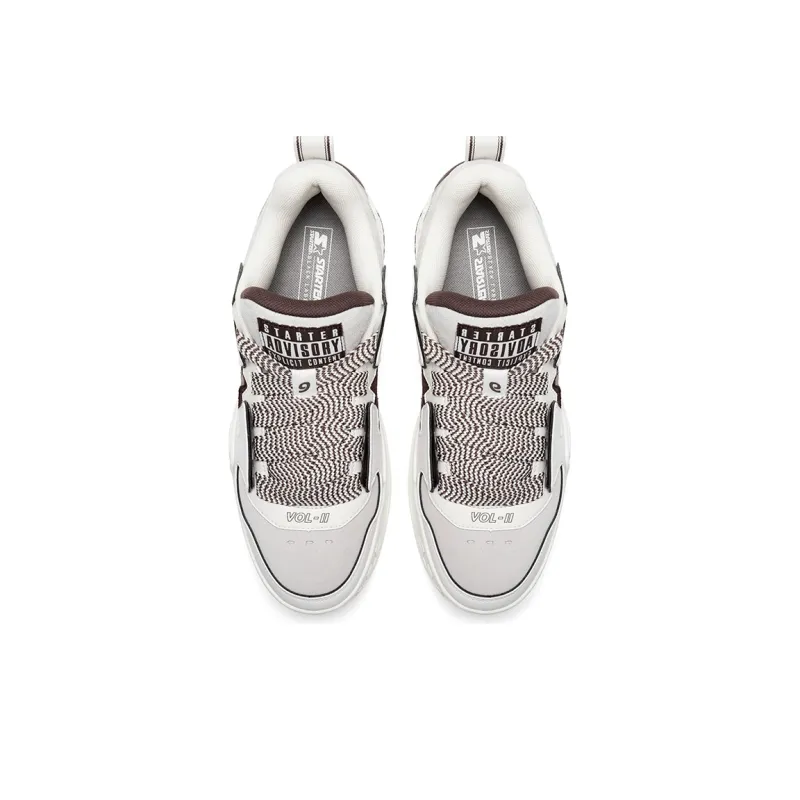 STARTER Vol Series Skateboard Shoes Women's Low Top White/Brown-4